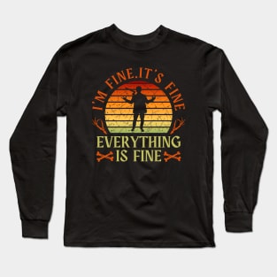 I'm fine.It's fine. Everything is fine.zombie Long Sleeve T-Shirt